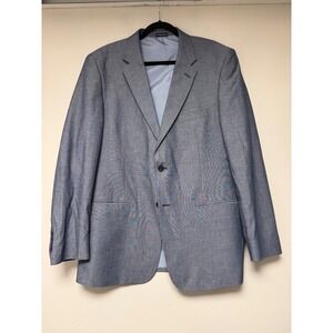 Stafford Essentials Men's 44 Long‎ Grey Classic Fit Two Button Suit Coat Blazer